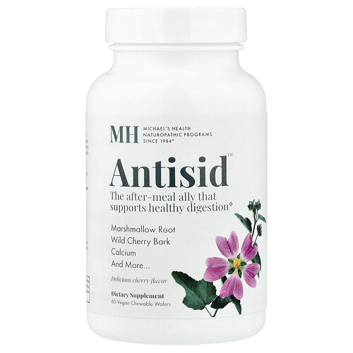 Michael's Health Antisid™, Cherry, 60 Vegan Chewable Wafers