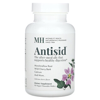 Michael's Health, Antisid, Cherry , 90 Vegan Chewable Wafers