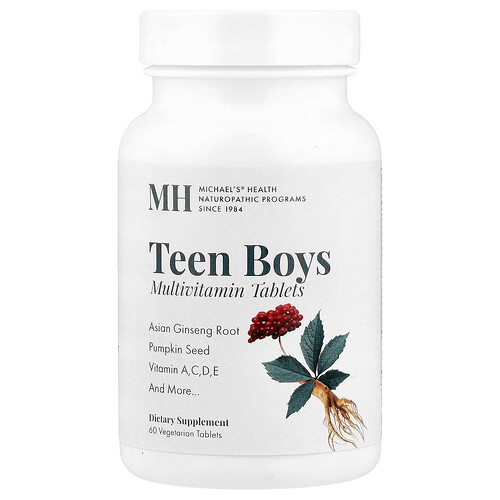 Michael's Health, Teen Boys Multivitamin, 60 vegetarische Tabletten