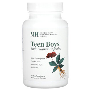 Michael's Health, Teen Boys Caps, Multi-vitamine quotidienne, 60 Gélules végétariennes et casher