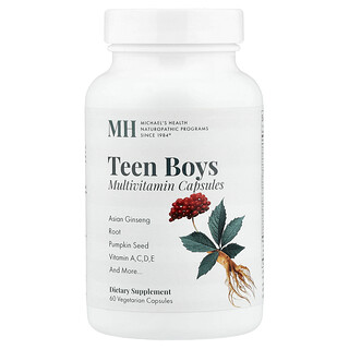 Michael's Health, Teen Boys Caps, капсулы для мальчиков-подростков, мультивитамины для ежедневного приема, 60 вегетарианских капсул