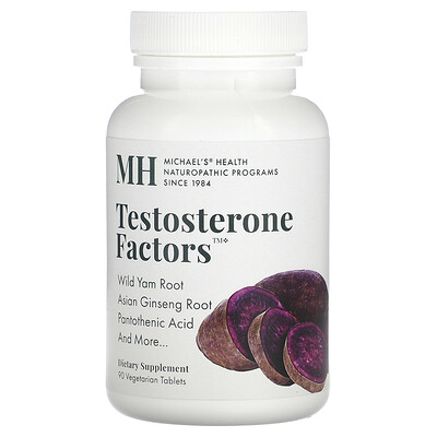 Product Image for Michael's Health, Testosterone Factors, 90 Vegetarian Tablets