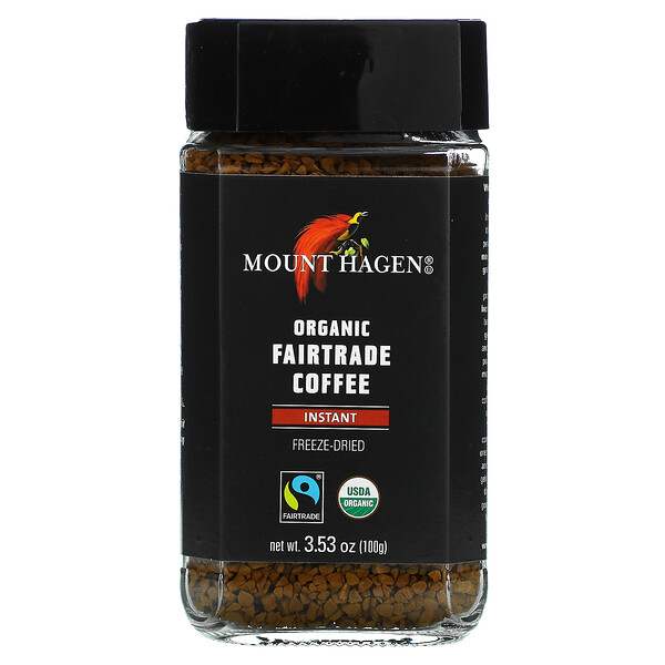 Mount Hagen, قهوة عضوية وفقاً لممارسات التجارة العادلة، فورية، 3.53 أوقية (100 جم)