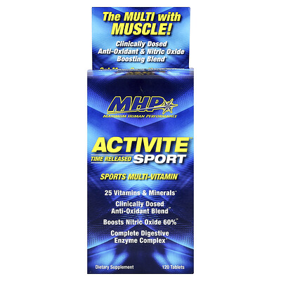 MHP, Activite Sport, Multi Vitamin, Time Released, 120 Tablets