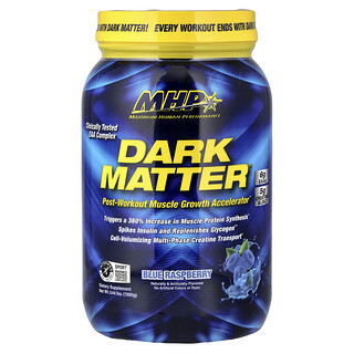 MHP, DARK MATTER，训练后肌肉生长加速剂，蓝色树莓口味，3.44 磅（1560 克）