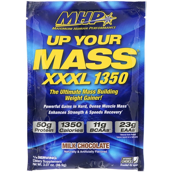 Maximum Human Performance, LLC, Up Your Mass, XXXL 1350, Milk Chocolate, 3.07 oz (86.9 g)