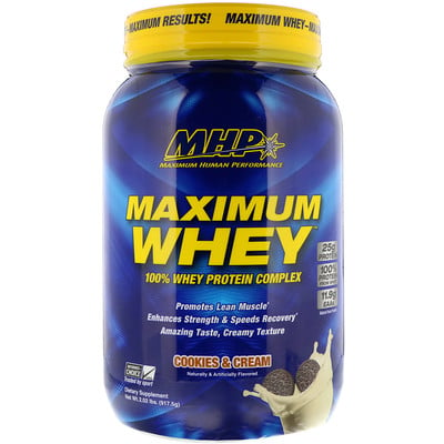 

MHP Сывороточная белковая смесь Maximum Whey, печенье со сливками, 2,02 ф. (917,5 г)