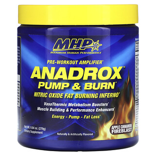 MHP, Anadrox Pomp & Burn, Pre-Workout Versterker, Appel Kaneel Fireblast, 9.84 oz (279 g)