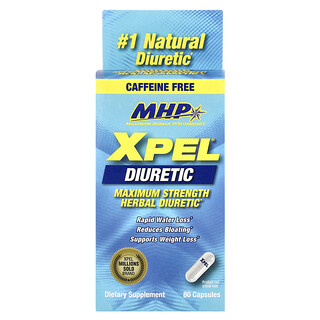 MHP, XPEL® Diuretic，特强型，无咖啡萃取，80 粒胶囊