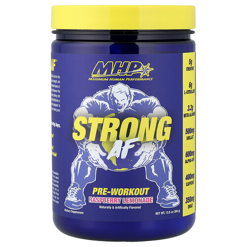 Mhp Strong AF™ Pre-Workout, Raspberry Lemonade, 13.5 oz (384 g)