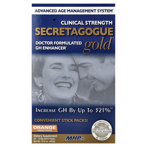 MHP, Secretagogue-Gold®, Orange, 30 Stick Packs, 0.53 oz (14.9 g) Each