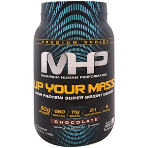 Maximum Human Performance, LLC, Up Your Mass, Супер-продукт для наращивания массы с высоким содержанием белка, Шоколадный, 2,35 фунта (1 068 г)