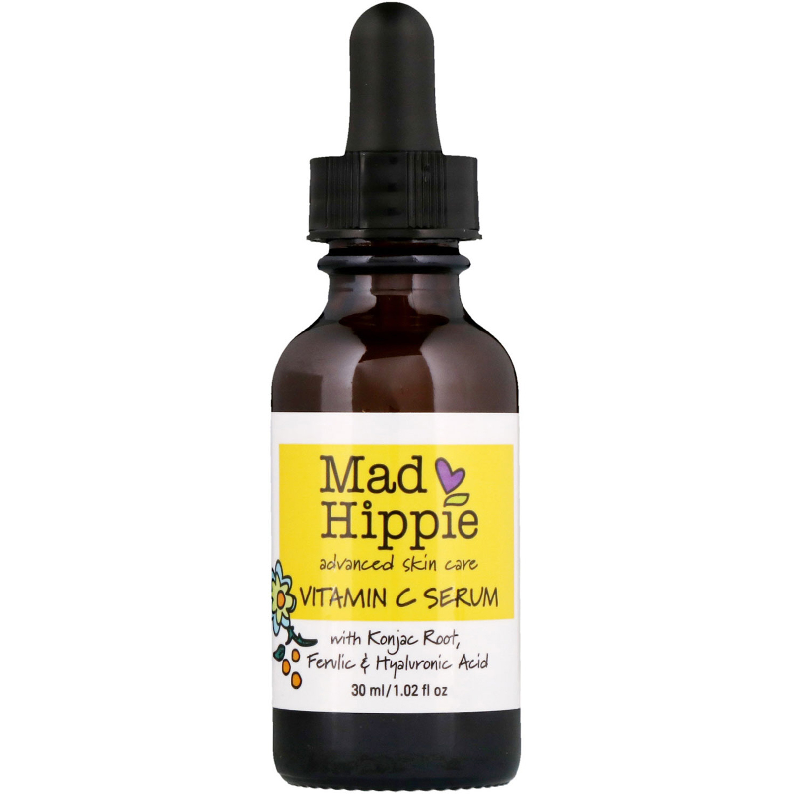 Mad Hippie Skin Care Products, Сыворотка витамина С, 8 активных веществ, 1,02 жидких унции (30 мл)