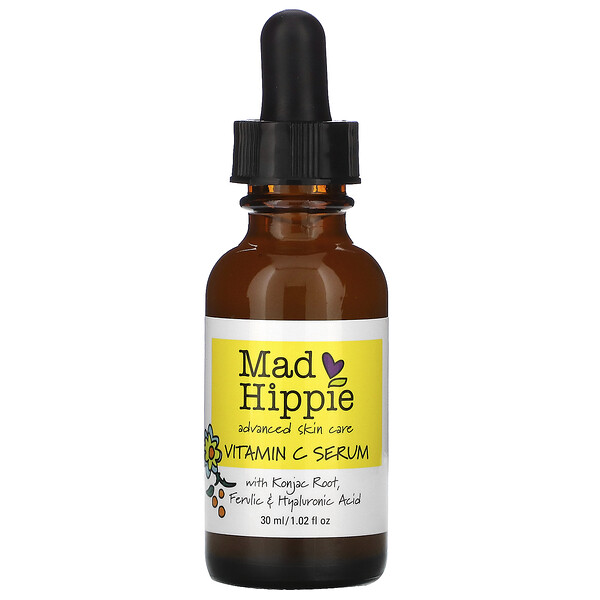 Mad Hippie Skin Care Products, مصل فيتامين ج، 8 عناصر فعالة، 1.02 أونصة سائلة (30 ملل)