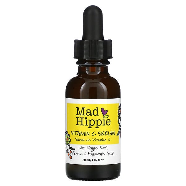 Mad Hippie Skin Care Products, סרום ויטמין C, ‏‏8 פעילויות, 1.02‎ אונקיות נוזל‏‏ (30 מ"ל)