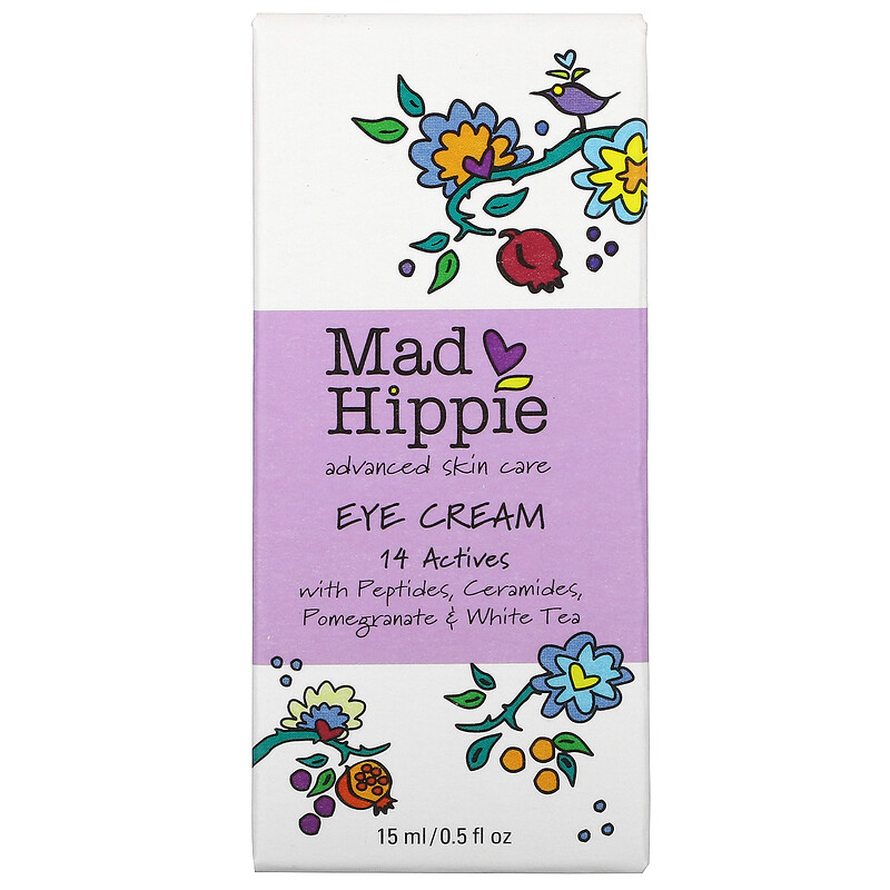 Mad Hippie Skin Care Products, Eye Cream, 14 Actives, 0.5 fl oz (15 ml