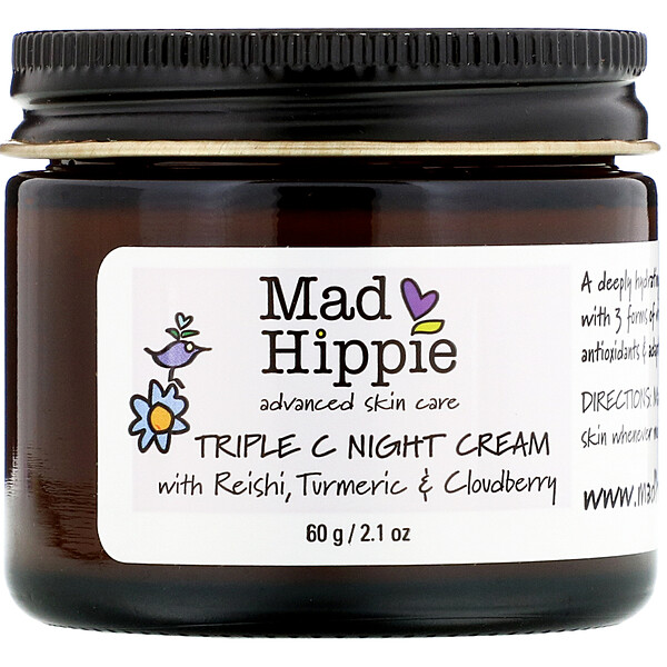 Mad Hippie, Krim Malam dengan Triple C (Kombinasi Tiga Vitamin C), 60 g (2,1 ons) 