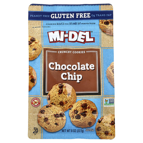 Mi-del Cookies Crunchy Cookies, Chocolate Chip, 8 oz (227 g)