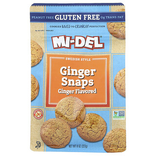 Mi-Del Cookies, 瑞典式薑汁餅乾，姜，8 盎司（227 克）