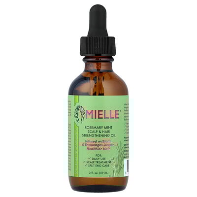 Mielle, Aceite para fortalecer el cuero cabelludo y el cabello, Romero y menta, 59 ml (2 oz. líq.)