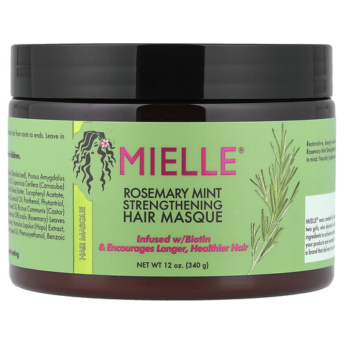Mielle Strengthening Hair Masque, Rosemary Mint, 12 oz (340 g)