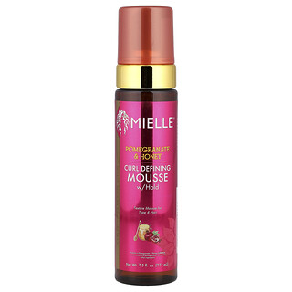 Mielle, Mousse para definir rizos con fijación, Granada y miel, 222 ml (7,5 oz. Líq.)