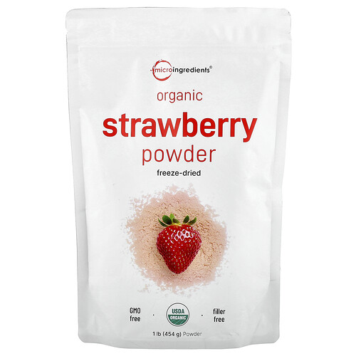 Micro Ingredients Organic Strawberry Powder, 1 lb (454 g)