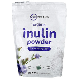 Micro Ingredients, Inulina biologica in polvere da radice di cicoria, 907 g