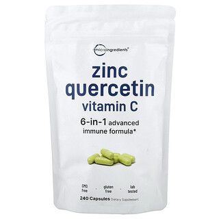 Micro Ingredients, Quercetină de zinc și vitamina C, 240 de capsule