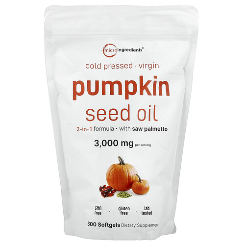 Micro Ingredients, Pumpkin Seed Oil, Cold Pressed, 300 Softgels