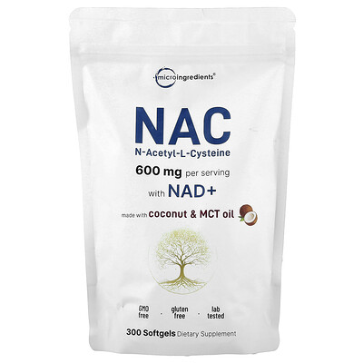 Product Image for Micro Ingredients, NAC With NAD+, 300 Softgels