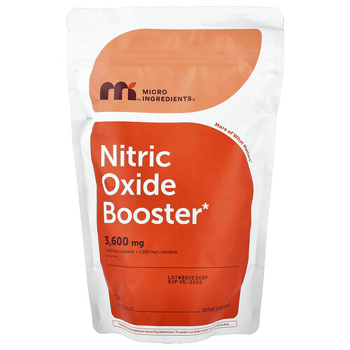 Micro Ingredients Nitric Oxide Booster, 240 Bisected Tablets