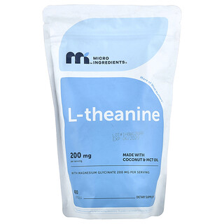 Micro Ingredients, L-茶氨酸 + 甘氨酸镁软胶囊，400 粒