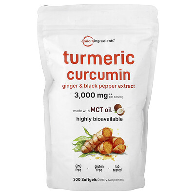 Product Image for Micro Ingredients, Turmeric Curcumin, 300 Softgels
