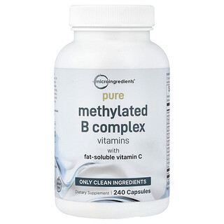 Micro Ingredients, Pure Methylated B Complex Vitamins with Vitamin C, 240 Capsules