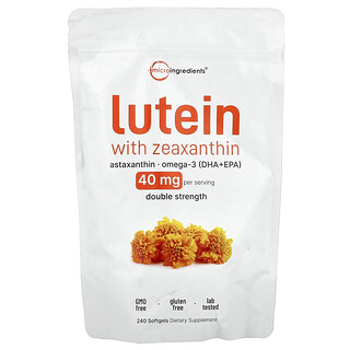 Micro Ingredients, Lutein med zeaxanthin, 240 mykgeler