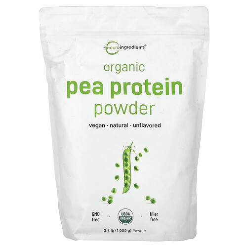 Micro Ingredients Organic Pea Protein Powder, 2.2 lb (1,000 g)