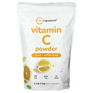Micro Ingredients, C-vitamin por, ízesítetlen, 1 kg
