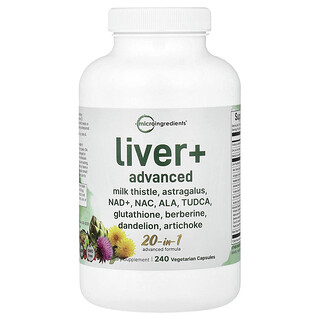 Micro Ingredients, Liver+ Advanced, 240 Vegetarian Capsules
