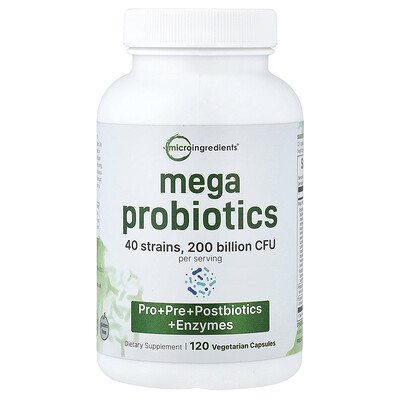 Product Image for Micro Ingredients, Mega Probiotics, 120 Vegetarian Capsule