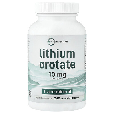 Product Image for Micro Ingredients, Lithium Orotate, 240 Vegetarian Capsule (5 mg per Capsule)