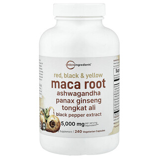 Micro Ingredients, rădăcină de maca, 240 de capsule vegetale