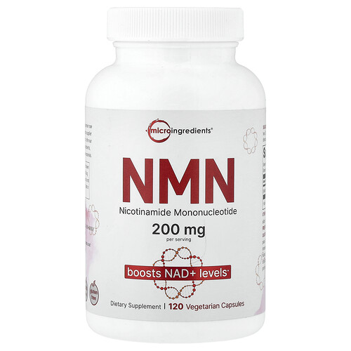 マイクロイングリディエンツ Micro Ingredients, NMN（ニコチンアミドモノヌクレオチド）、ベジカプセル120粒（1粒あたり100mg）