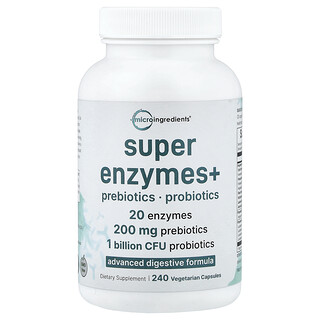 مايكرو انجريدينتس‏, Super Enzymes + ، 240 كبسولة نباتية