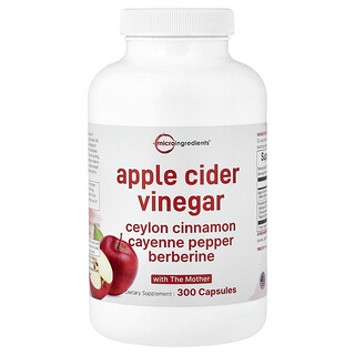 Micro Ingredients, Vinaigre de cidre de pomme avec mère, 300 capsules