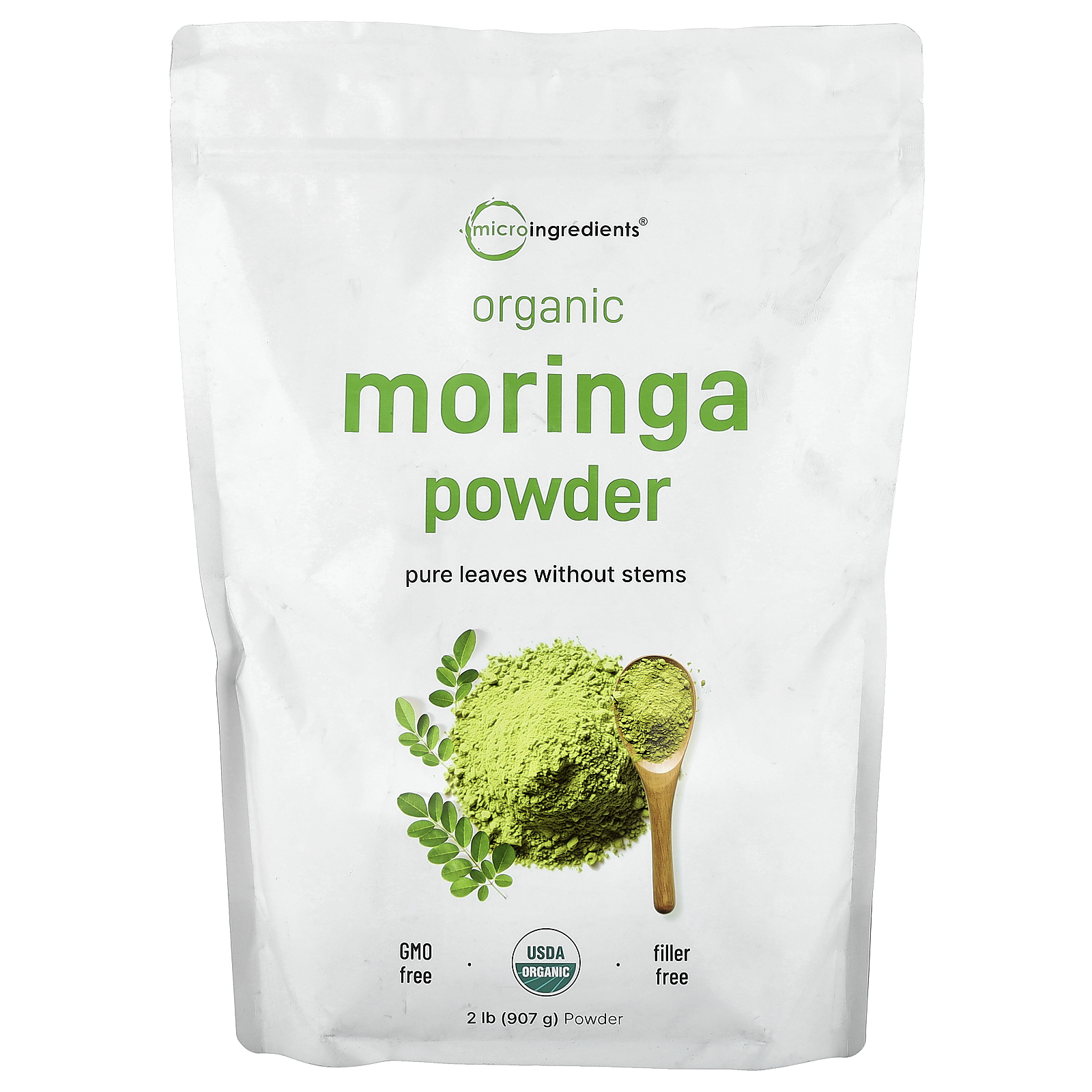 Micro Ingredients (마이크로 인그리디언츠), 유기농 모링가 잎 가루, 907g(2lbs)