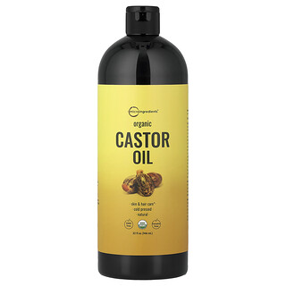 Micro Ingredients, Huile de ricin biologique, 946 ml