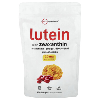 Product Image for Micro Ingredients, Lutein With Zeaxanthin, 400 Softgels