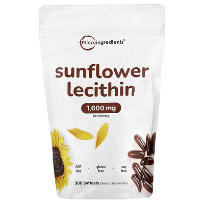 Product Image for Micro Ingredients, Sunflower Lecithin, 300 Softgels