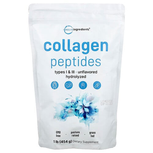 Micro Ingredients, Collagen Peptides, Unflavored, Kollagenpeptide, geschmacksneutral, 454 g (454 lb.)